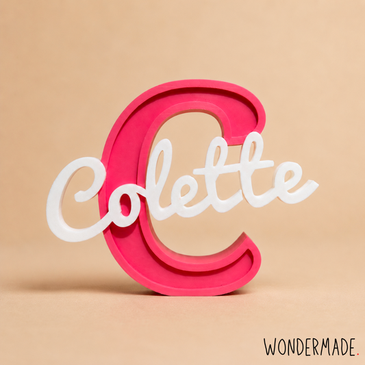 Wondermade Signature Centerpiece Letter C - Personalised 3D Display Decorative Plaque Singapore