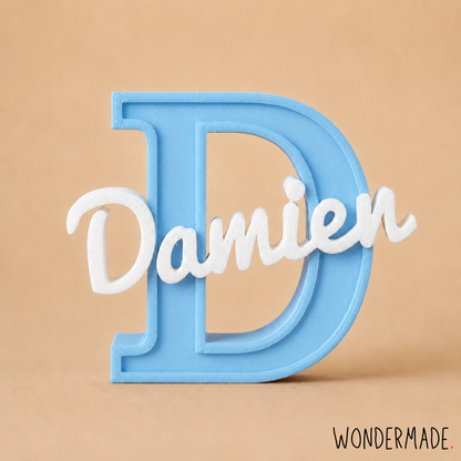Wondermade Signature Centerpiece Letter D - Personalised 3D Display Decorative Plaque Singapore