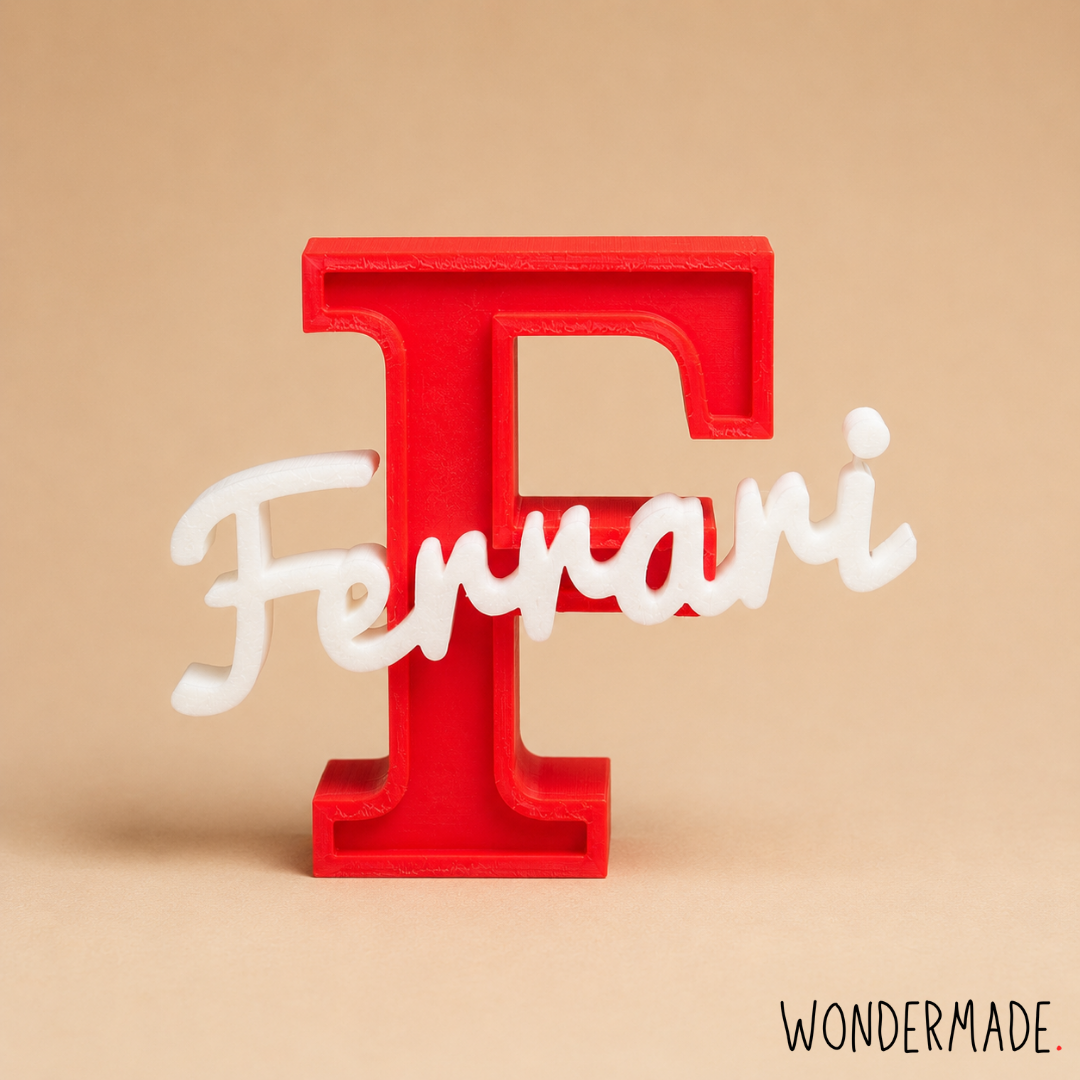 Wondermade Signature Centerpiece Letter F - Personalised 3D Display Decorative Plaque Singapore