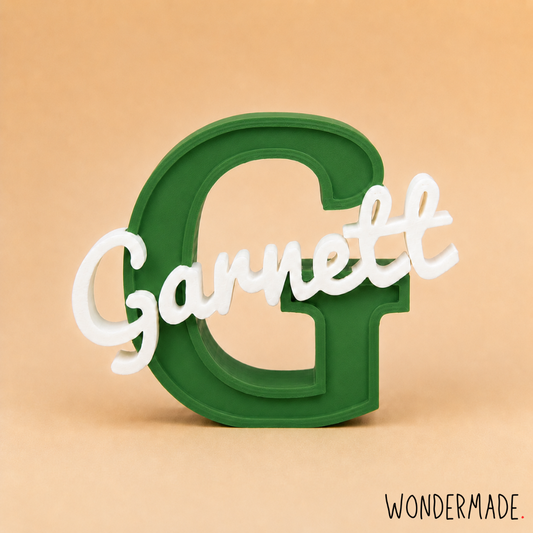 Wondermade Signature Centerpiece Letter G - Personalised 3D Display Decorative Plaque Singapore