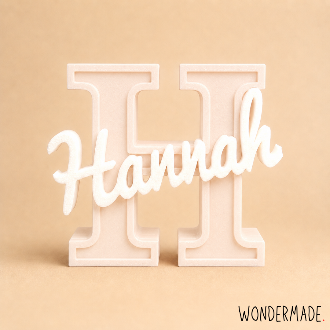 Wondermade Signature Centerpiece Letter H - Personalised 3D Display Decorative Plaque Singapore