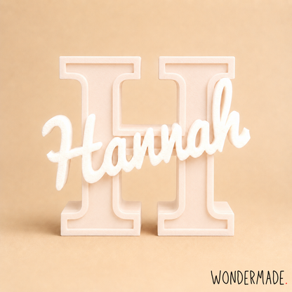 Wondermade Signature Centerpiece Letter H - Personalised 3D Display Decorative Plaque Singapore