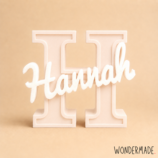 Wondermade Signature Centerpiece Letter H - Personalised 3D Display Decorative Plaque Singapore