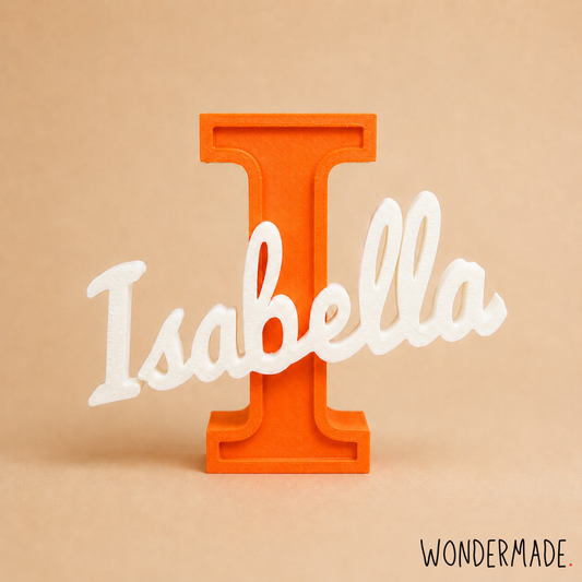 Wondermade Signature Centerpiece Letter I - Personalised 3D Display Decorative Plaque Singapore