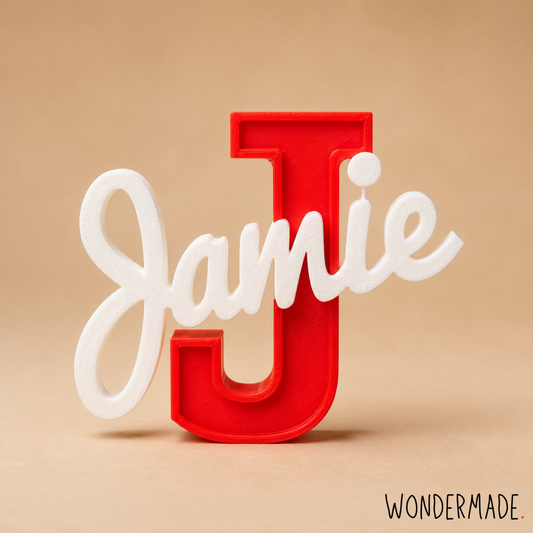 Wondermade Signature Centerpiece Letter J - Personalised 3D Display Decorative Plaque Singapore