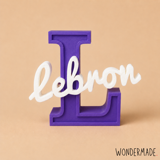 Wondermade Signature Centerpiece Letter L - Personalised 3D Display Decorative Plaque Singapore